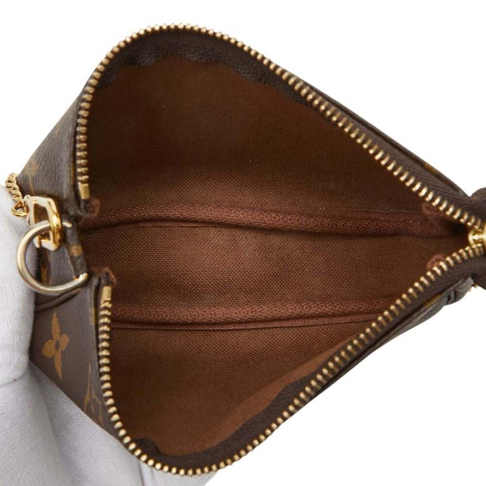 LOUIS VUITTON Brown Monogram Leather Pochette Pouch - Picture 6 of 8
